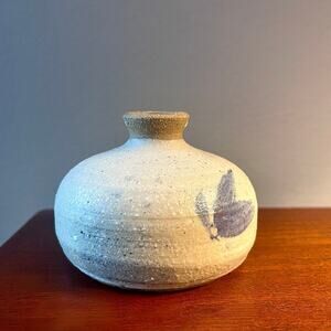 Handmade Studio Pottery Stoneware Vase or Weed Pot -Haiaburi Tokkuri Japan Style